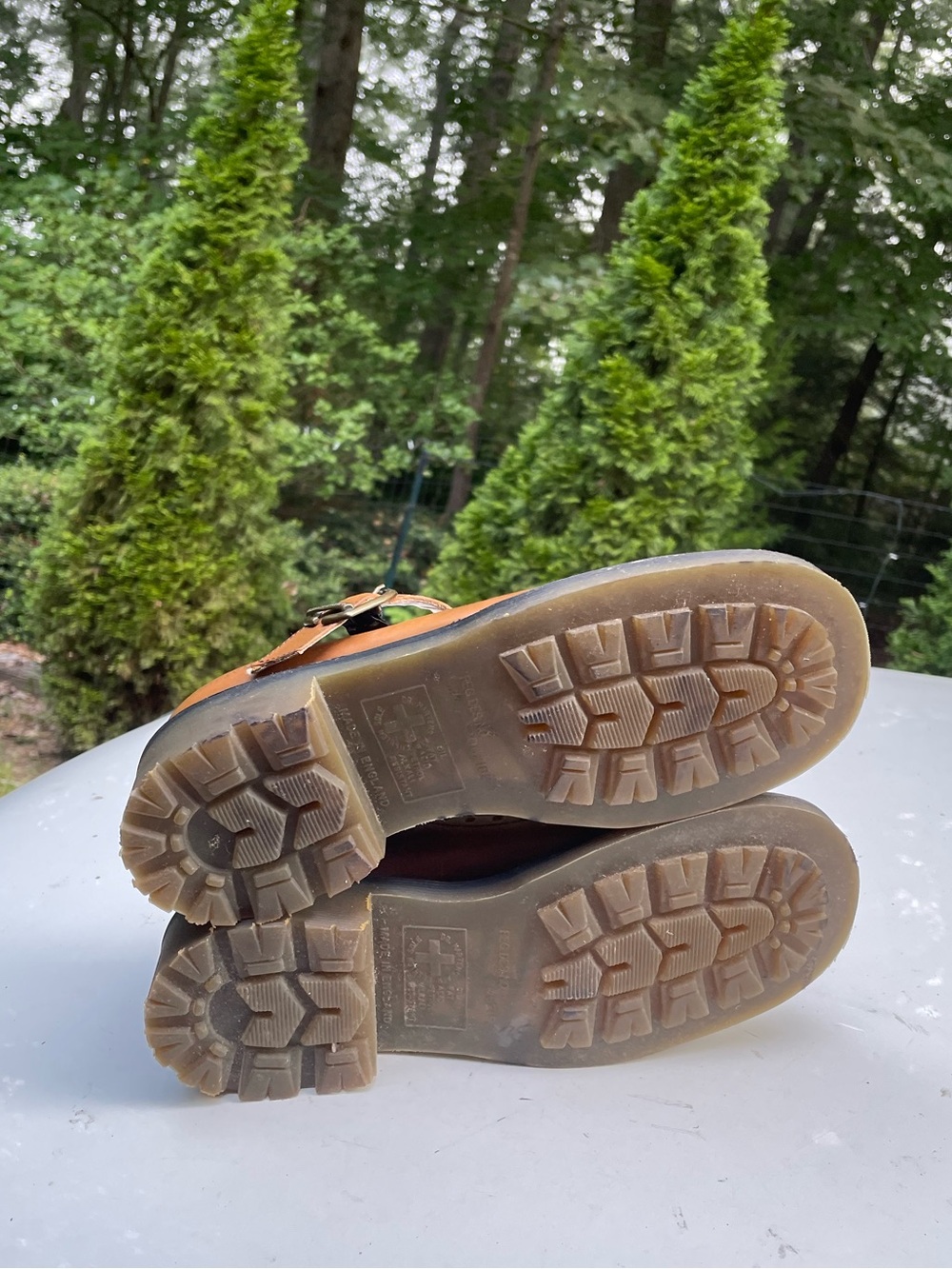 Dr Marten England Vintage Brogue Leather Mary Jane Clog Shoes Size 8 Woman’s (6) - Picture 11 of 14
